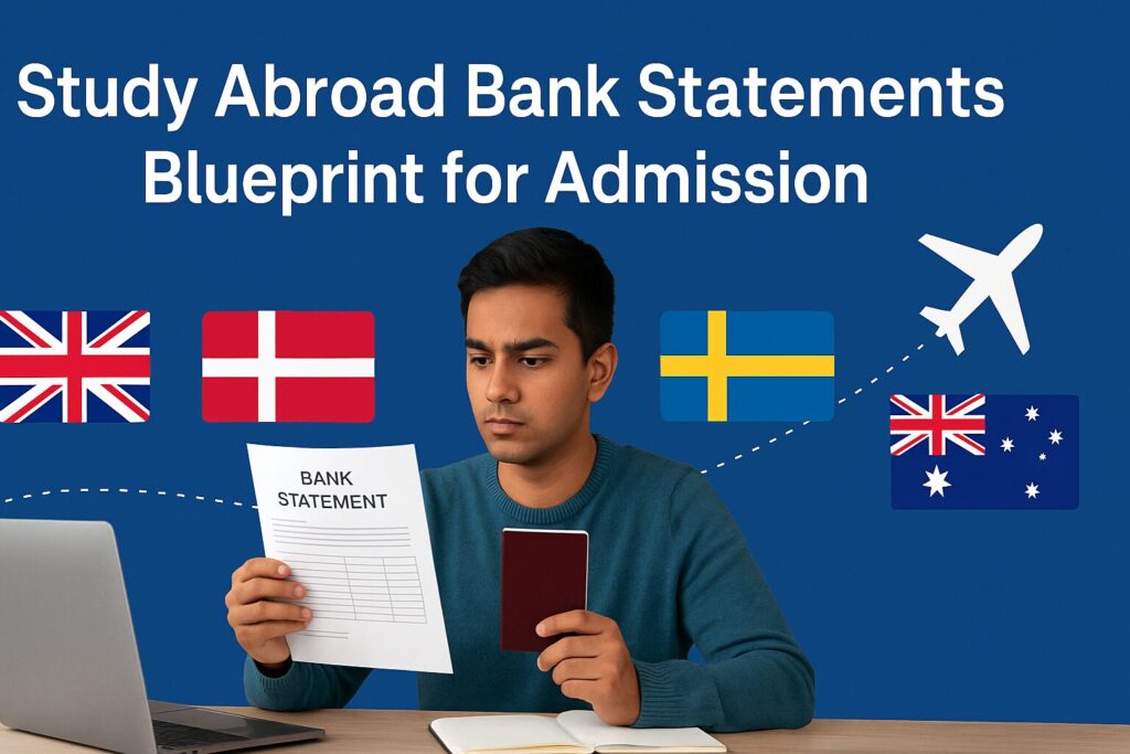 Study Abroad Bank Statements Blueprint for Admission