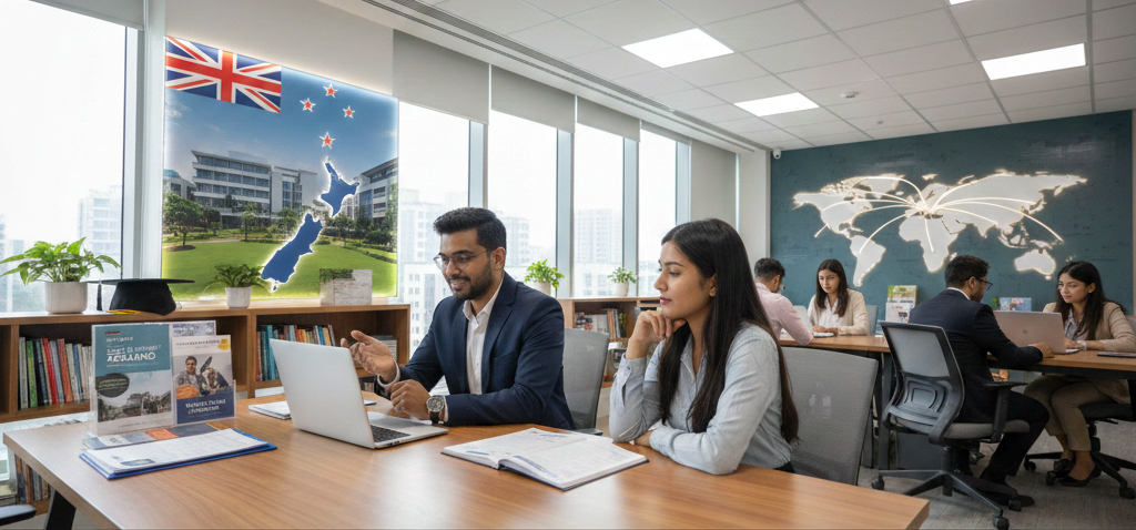 New Zealand official university agent in Dhaka guiding Bangladeshi students on admissions, visas, scholarships, and post-study work rights