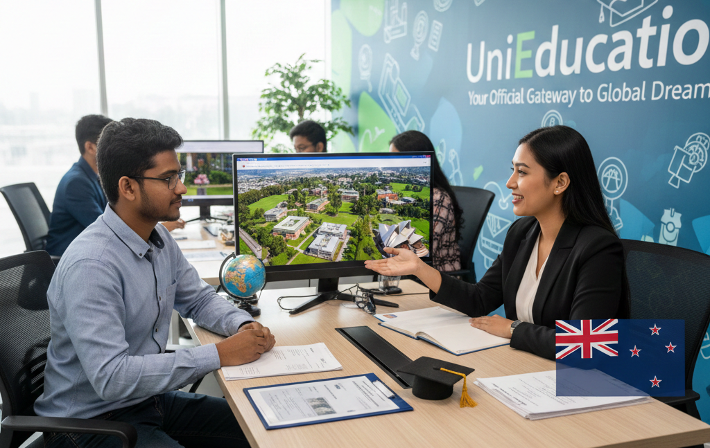UniEducation official New Zealand university agent guiding Bangladeshi students for study, visa, scholarships, and post-study work opportunities