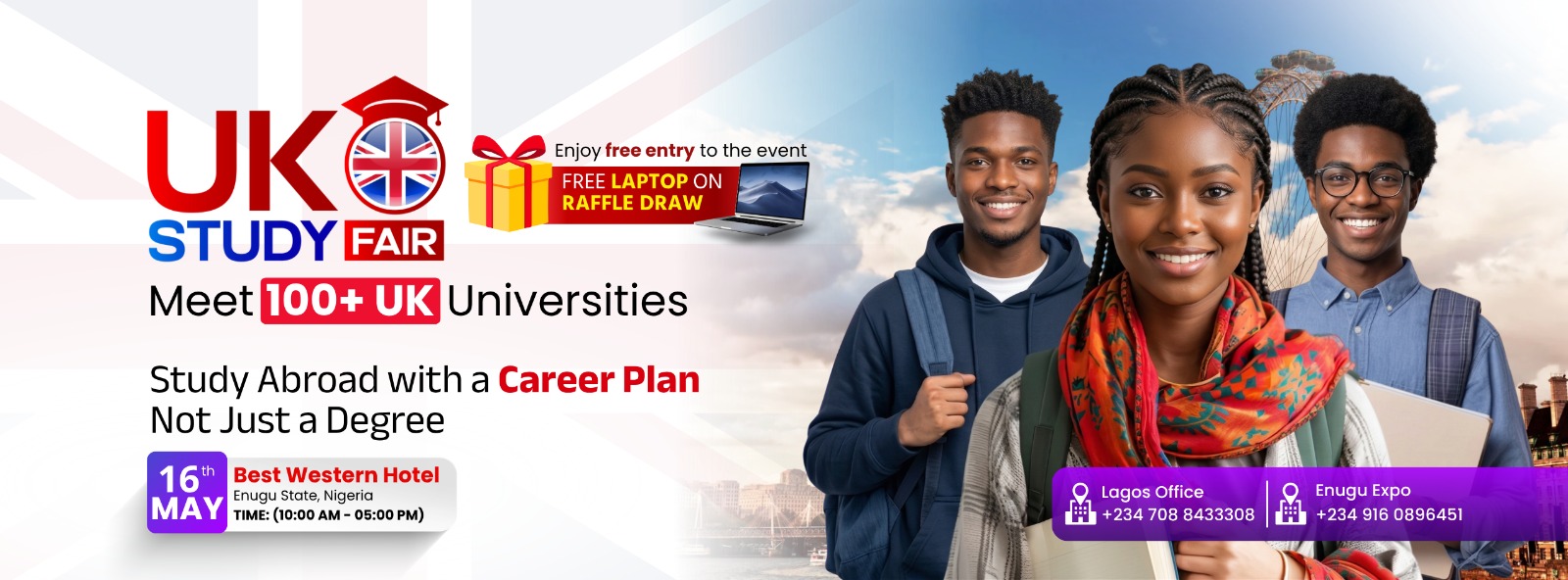 Join the UK Study Fair 2026 at Best Western Plus, Enugu!